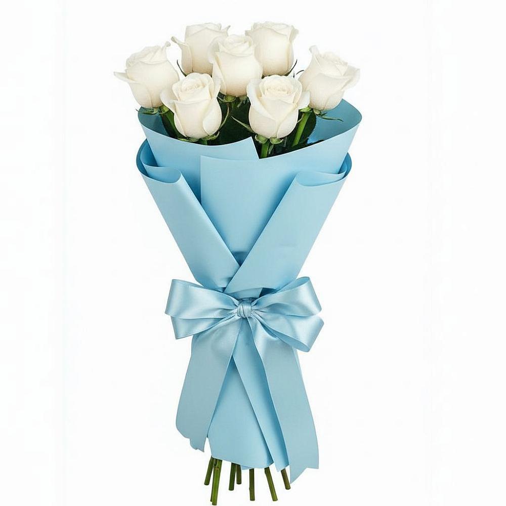 Букет 7 белых роз Проуд в Бутиково