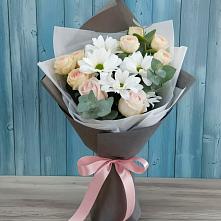 Букет цветов из:  Хризантемы и Розы #REPLACE_PRED# Бутиково