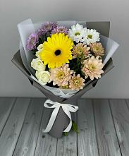 Букет цветов из:  Розы, Герберы и Хризантемы #REPLACE_PRED# Бутиково