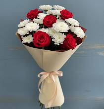 Букет цветов из:  Розы и Хризантемы #REPLACE_PRED# Бутиково