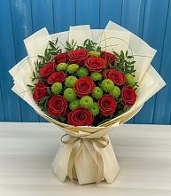 Букет цветов из:  Розы и Хризантемы в Бутиково