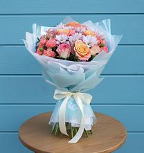 Букет цветов из:  Хризантемы и Розы #REPLACE_PRED# Бутиково