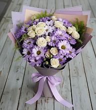 Букет цветов из:  Хризантемы и Розы в Бутиково