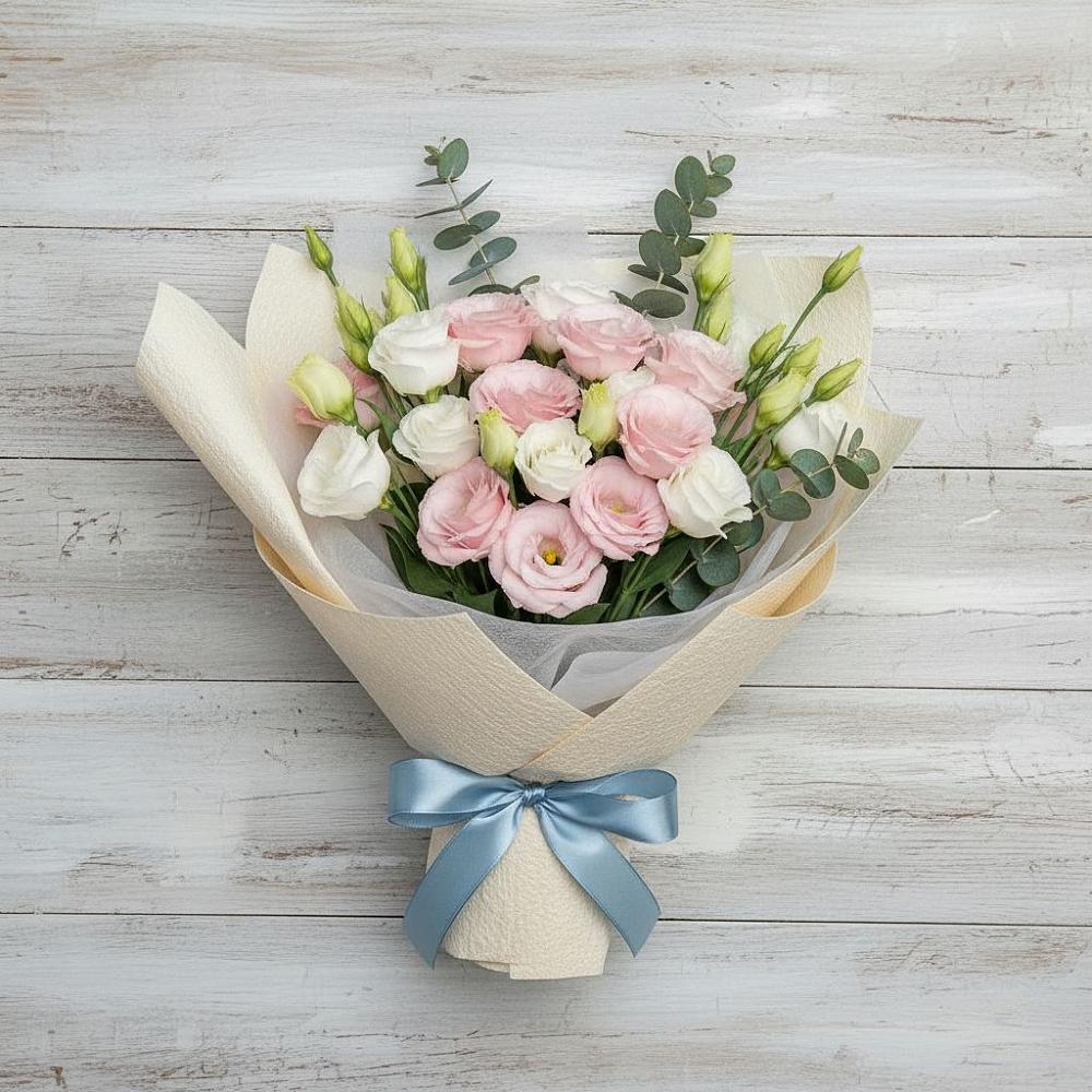 Букет цветов из: Лизиантусы в Бутиково